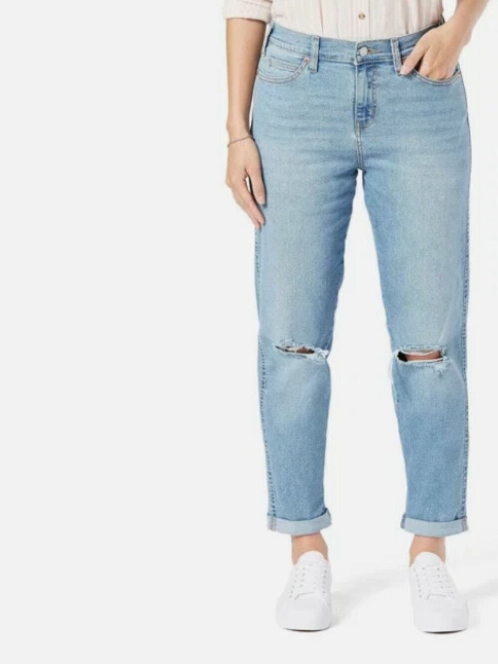 Levi Strauss & Co Women's Heritage Boyfriend Jeans Light Blue Size 4 W27